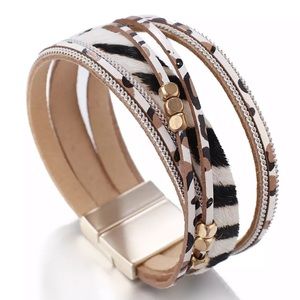 Leopard Leather Bracelet